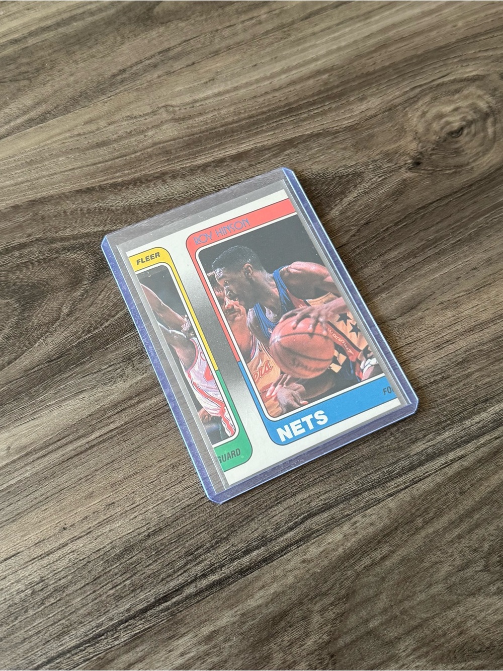 1988-89 Fleer Roy Hinson Miscut Error Card – Partial Kevin Johnson Back Visible